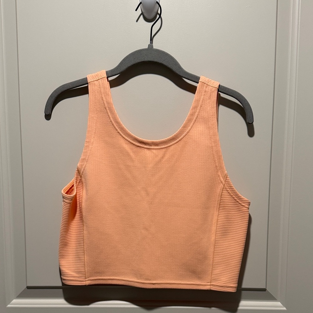 Peach Sleeveless Crop Top